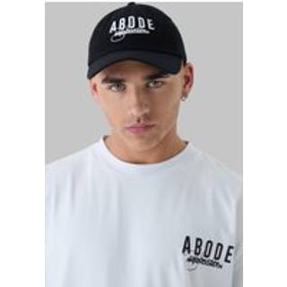 Mens Black Abode Embroidered Trucker Cap