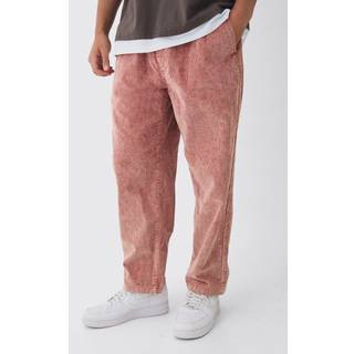 Mens Burnt Orange Skate Fit Woven Tab Cord Trouser