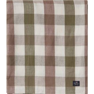 Lexington Checked Cotton Linen borddug 150x250 cm Olive