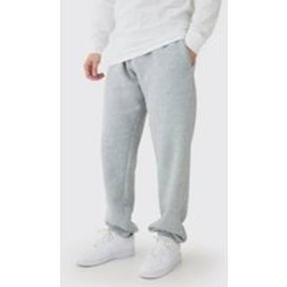 Mens Grey Marl Tall Basic Oversized Fit Joggers