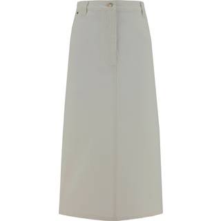 Pencil Skirt Made of Old Canvas in White - 40