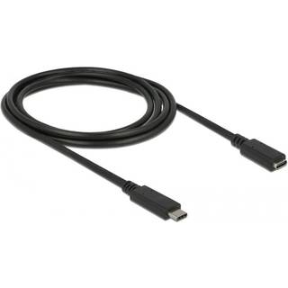 Delock USB-C forlængerkabel han-til-hun, 10 Gbps, 60W PD, 4K, 2m