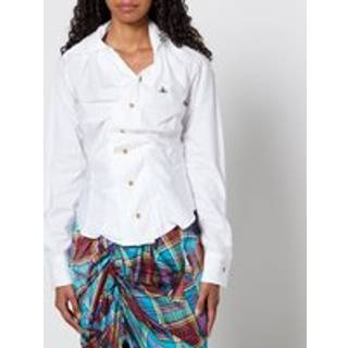 Vivienne Westwood Drunken gathered cotton poplin shirt - white - M