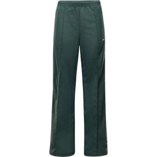 Mellemhøje Nike Sportswear Everything Wovens-bukser med åben kant til kvinder - grøn - grøn - XS (EU 32-34)