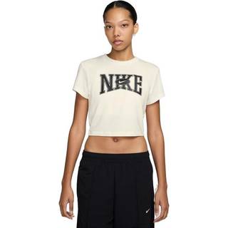Kort, slank Nike Sportswear-T-shirt til kvinder - hvid - XL (EU 48-50)