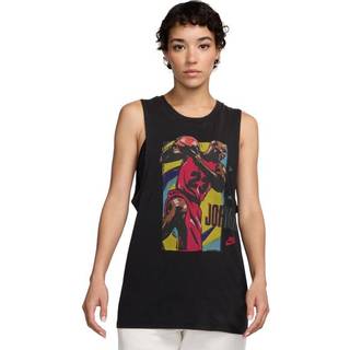 Ærmeløs Jordan-T-shirt med grafik til kvinder - sort - S (EU 36-38)