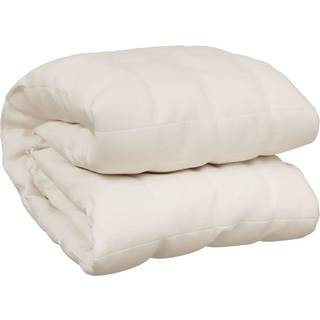 tyngdetæppe 140x200 cm 6 kg stof lys cremefarve