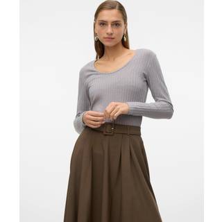 VERO MODA dame bluse VMBRITT - Light Grey Melange - M