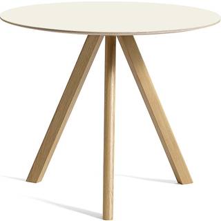 Hay Cph 20 2.0 Bord Ø120 Cm Vandbaseret Lakeret Egetræ / Offwhite - Spisebord & Barbord Linoleum Off-White - AE815-A530-AR08