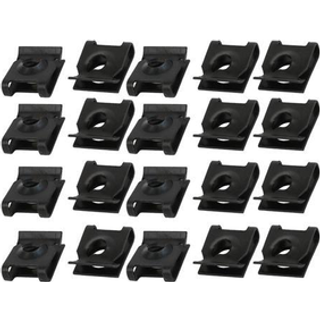 UXCELL 20st Spring Steel Speed ??Fastener U NUT CLIP Black för M5 / ST4.8 SCREW BOLT