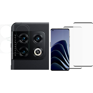 OnePlus 10 Pro  og Kamera Beskyttelsesglas - 3D Glas & Skærmbeskyttelse, 2 Stk.