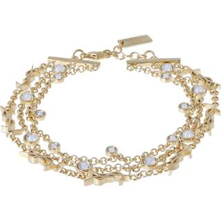 Saint Laurent Cassandre embellished chain bracelet - gold - L