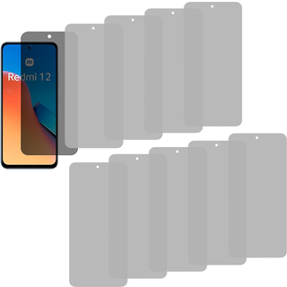 Xiaomi Redmi 12 5G Skærmbeskytter, Beskyttelsesglas, Privacy Glas - 10 stk