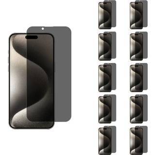 10 stk. iPhone 16 Pro Max skærmbeskyttelse med privatlivsfilter og hærdet glas