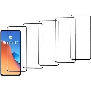 Xiaomi Redmi 12 5G Skærmbeskytter - Beskyttelsesglas, 3D Glas, 5 stk