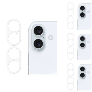 6 stk. iPhone 16 linsebeskytter - 6 stk hærdet glas til iPhone 16 Plus