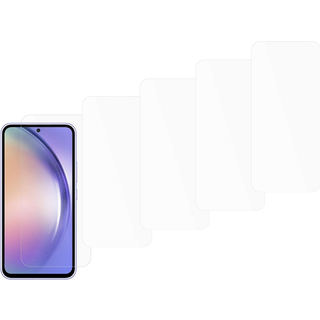 Samsung Galaxy A55 5G skærmbeskyttelse - hærdet glas, 5 stk, gennemsigtig