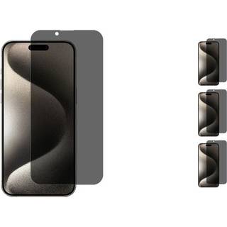 3 stk. iPhone 16 Pro Max skærmbeskyttelse med privatlivsfilter og hærdet glas