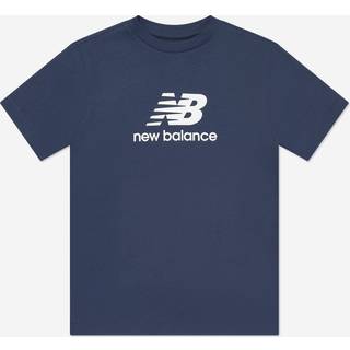 New Balance New Balance Light Blue Jersey Stacked Cotton Logo T-Shirt