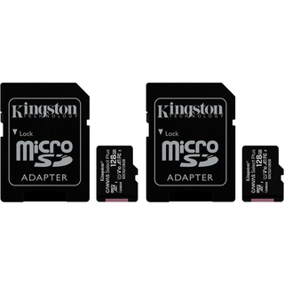 Kingston Canvas Select 128GB MicroSD Kort med Adapter - 2x