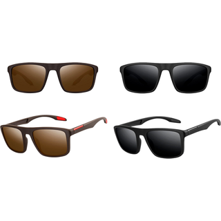 Nighthawk Polaroid Solbriller i Sort og Brun - Pakke