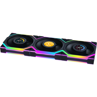 Lian Li UNI FAN SL Wireless LCD 3 pack Black - Kabinet køler - 120mm - Sort - 29 dBA