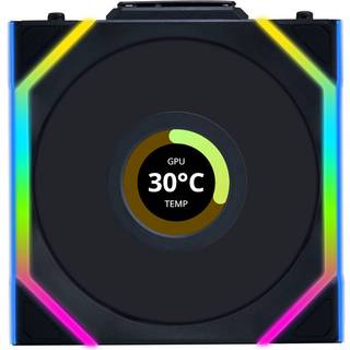 Lian Li UNI FAN SL Wireless LCD Reverse Black - Kabinet køler - 120mm - Sort - 29 dBA