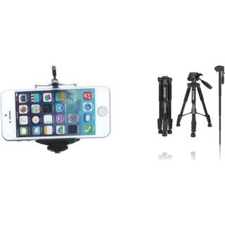 Tripod & Monopod 2-i-1 Stativ (47-143cm) med Smartphone Holder til Kamera
