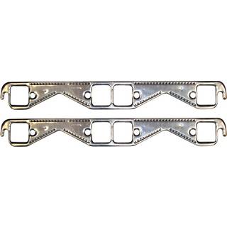 Proform 67921 Aluminium udst?dningsoverskriftspakning med firkantede porte til lille blok Chevy - par