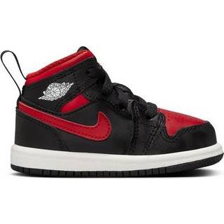 Jordan 1 Mid-sko til babyer/småbørn - sort - 26