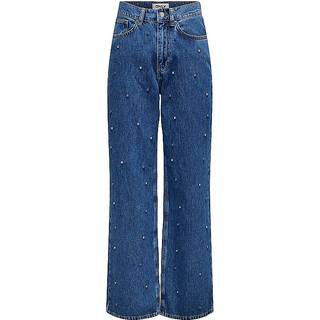 Only - Onlhope Wide Rhinestone - 4364437 Medium Blue Denim