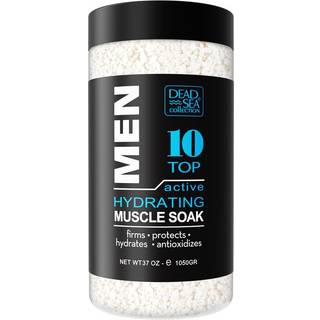 Døde havopsamling Badesalte til mænd - Muskelgenvinding Bad Soak - Top 10 Aktive herre Pure havsalt til beroligende og afslappende - 37 oz