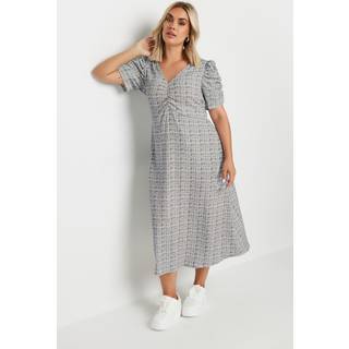 Yours Curve Limited Collection Ternet Textured Milkmaid Kjole54