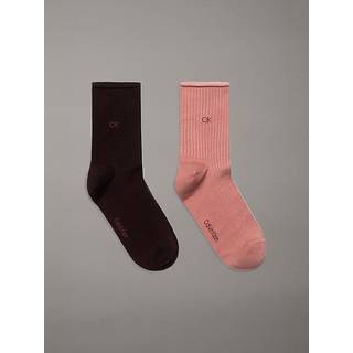 Calvin Klein 2-pak Short Sock Roll Top - Black/Pink - Str 39/42