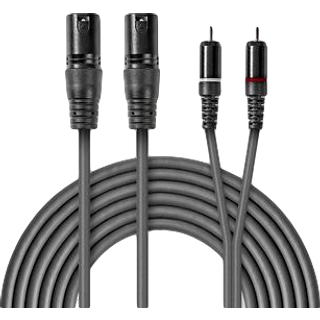 XLR til RCA kabel - 2x XLR Hun til 2x RCA Han, balanceret