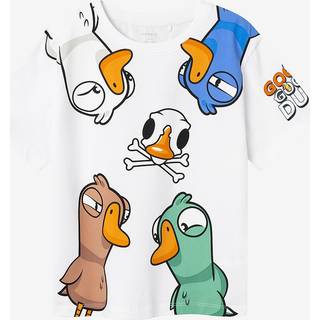 NAME IT Gooseduck T-shirt Alfredo Bright White