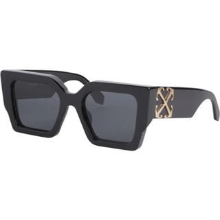 Off-White Unisex OERI128 Catalina 1007 black dark grey Solbriller Acetat Sort Grå Firkantet Normal