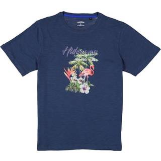 RAGMAN Herren T-Shirt blau meliert