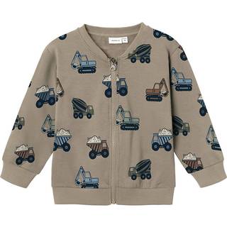 Name It Weathered Teak Maskiner Sweat Cardigan - Str. 4y 104cm