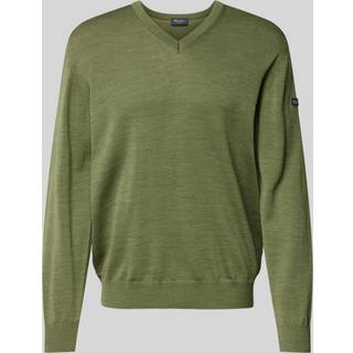 Maerz Herren Pullover grün unifarben