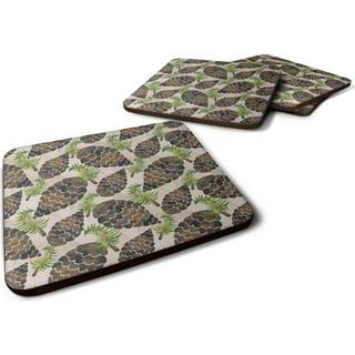 """" Caroline's Treasures Watercolor Pine Cones Decorative Coasters 3.5 multicolor """"