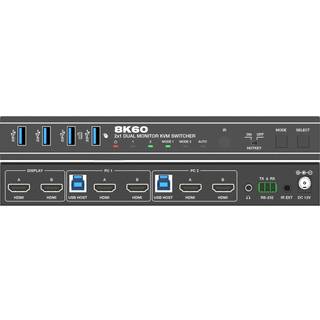 NÖRDIC KVM-switch 2 til 2 HDMI og DP til 2xHDMI 4K60Hz