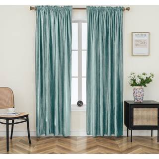 Behagelige Boulevard fl?jlgardiner [2 paneler] tunge blackout -vinduesgardiner med stanglomme termiske isolerede m?rkningsgardiner til stue sovev