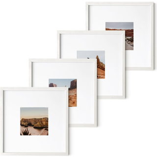 Haus og nuancer solid eg tr? 10 x10 billedrammer matet til 5 x5 s?t p? 4 - hvide billedrammer 10 x 10 kvadrat hvide rammer 10 x 10 billedrammer f