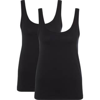 Calida Benefit Women 2-Pack top, sort, Størrelse: L, Dame