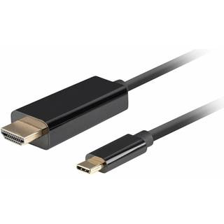 Lanberg USB-C til HDMI Kabel 4k 60Hz Sort - 1m