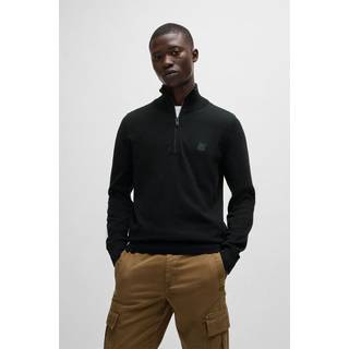BOSS Orange Herren Troyer schwarz unifarben
