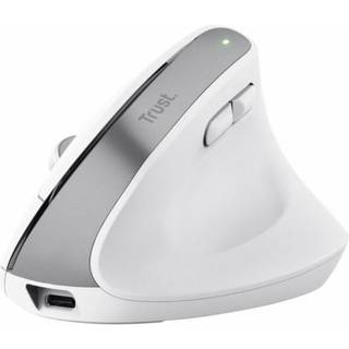 Trust Bayo+ - Vertical mouse - Optisk - 6 knapper - Hvid