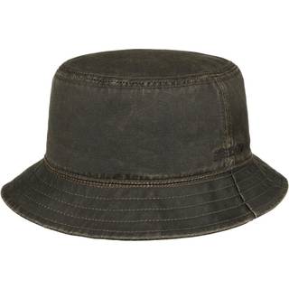 Stetson Stetson CO/PES Bucket Hat with Ear Flaps - Brunt Oilskins Look, 57 (M) / Brun Mørk / Bucket Hat