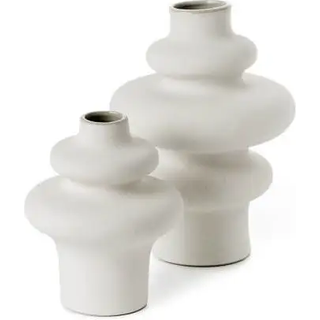 Olsen Home snoet keramisk vase hvid 2 stk